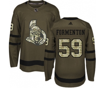 Adidas Ottawa Senators #59 Alex Formenton Green Salute to Service Stitched NHL Jersey