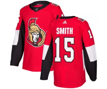 Adidas Senators #15 Zack Smith Red Home Authentic Stitched NHL Jersey