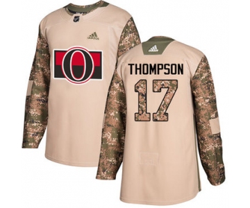 Adidas Senators #17 Nate Thompson Camo Authentic 2017 Veterans Day Stitched NHL Jersey