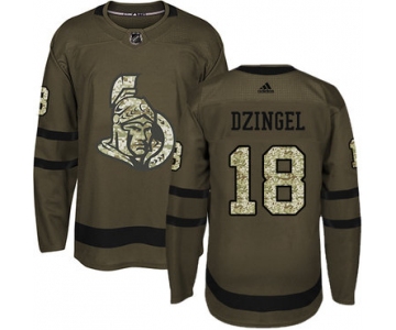 Adidas Senators #18 Ryan Dzingel Green Salute to Service Stitched NHL Jersey