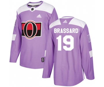 Adidas Senators #19 Derick Brassard Purple Authentic Fights Cancer Stitched NHL Jersey