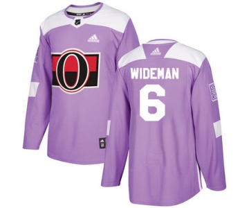 Adidas Senators #6 Chris Wideman Purple Authentic Fights Cancer Stitched NHL Jersey