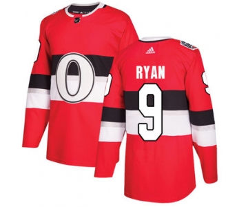 Adidas Senators #9 Bobby Ryan Red Authentic 2017 100 Classic Stitched NHL Jersey