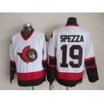 Men's Ottawa Senators #19 Jason Spezza 1997-98 White CCM Vintage Throwback Jersey