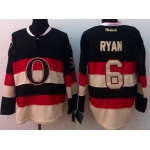 Ottawa Senators #6 Bobby Ryan Black Third Jersey