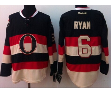 Ottawa Senators #6 Bobby Ryan Black Third Jersey