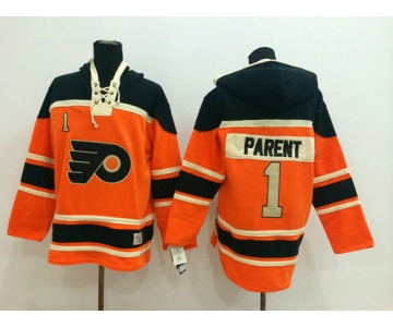 Old Time Hockey Philadelphia Flyers #1 Bernie Parent 2012 Winter Classic Orange Hoodie