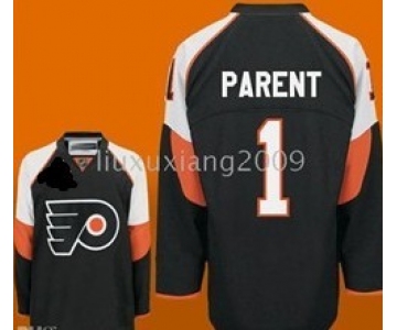 Philadelphia Flyers #1 Bernie Parent Black Jersey