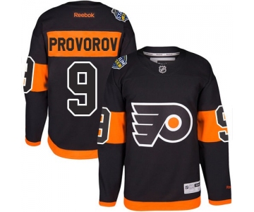 Flyers #9 Ivan Provorov Black 2017 Stadium Series Stitched Youth NHL Jersey