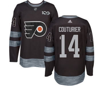 Flyers #14 Sean Couturier Black 1917-2017 100th Anniversary Stitched NHL Jersey