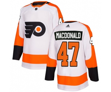 Adidas Philadelphia Flyers #47 Andrew MacDonald White Authentic Stitched NHL Jersey