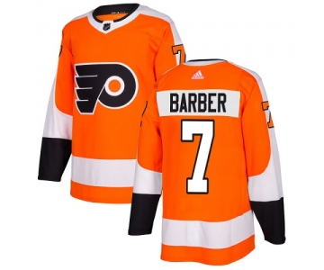 Adidas Philadelphia Flyers #7 Bill Barber Orange Home Authentic Stitched NHL Jersey