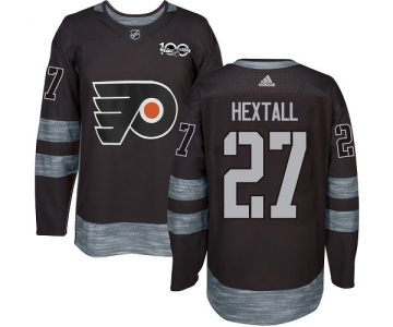 Flyers #27 Ron Hextall Black 1917-2017 100th Anniversary Stitched NHL Jersey
