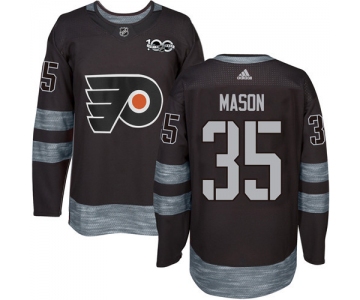 Flyers #35 Steve Mason Black 1917-2017 100th Anniversary Stitched NHL Jersey