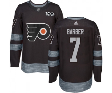 Flyers #7 Bill Barber Black 1917-2017 100th Anniversary Stitched NHL Jersey
