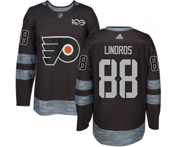Flyers #88 Eric Lindros Black 1917-2017 100th Anniversary Stitched NHL Jersey