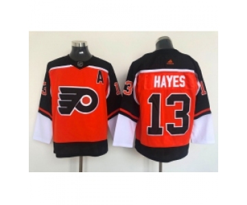 Men's Philadelphia Flyers #13 Kevin Hayes Orange 2021 Reverse Retro Authentic Jersey