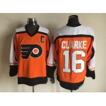 Men's Philadelphia Flyers #16 Bobby Clarke 1997-98 Orange CCM Vintage Throwback Jersey