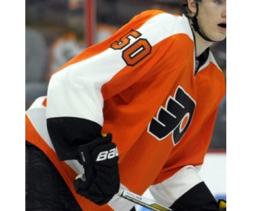 Men's Philadelphia Flyers #50 Samuel Morin Philadelphia Flyers Reebok Premier Orange Home Jersey