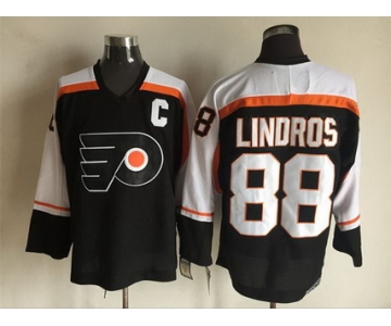 Men's Philadelphia Flyers #88 Eric Lindros 1997-98 Black CCM Vintage Throwback Jersey