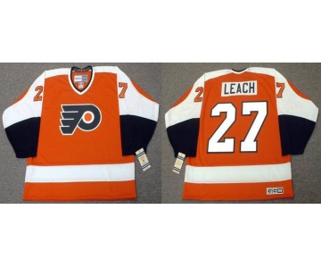 Philadelphia Flyers #27 REGGIE LEACH 1974 CCM Vintage Throwback Away Hockey Jersey