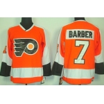 Philadelphia Flyers #7 Bill Barber Orange Throwback CCM Jersey