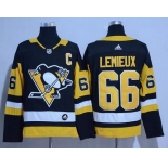 Adidas Pittsburgh Penguins #66 Mario Lemieux Black Alternate Authentic Stitched NHL Jersey