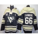 Old Time Hockey Pittsburgh Penguins #66 Mario Lemieux Black Hoodie
