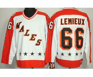 Pittsburgh Penguins #66 Mario Lemieux White All-Star Throwback CCM Jersey