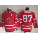 2010 Olympics Canada #87 Sidney Crosby Red Kids Jersey