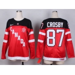 2014/15 Team Canada #87 Sidney Crosby Red 100TH Womens Jersey