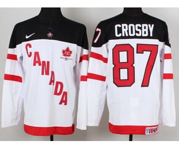 2014/15 Team Canada #87 Sidney Crosby White 100TH Jersey