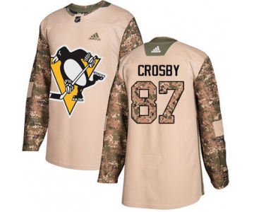 Adidas Penguins #87 Sidney Crosby Camo Authentic 2017 Veterans Day Stitched NHL Jersey