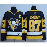 Adidas Pittsburgh Penguins #87 Sidney Crosby Black Alternate Authentic Stitched NHL Jersey