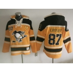 Men's Pittsburgh Penguins #87 Sidney Crosby 2016 NEW Yellow Stitched NHL Old Time Hockey Hoodie