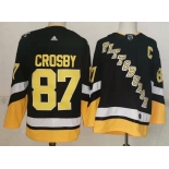 Men's Pittsburgh Penguins #87 Sidney Crosby Black 2021-2022 Stitched Jersey