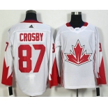 Men's Team Canada #87 Sidney Crosby White 2016 World Cup of Hockey Game Jersey