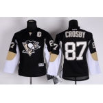 Pittsburgh Penguins #87 Sidney Crosby Black Kids Jersey