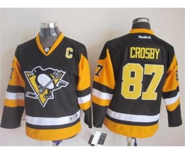 Pittsburgh Penguins #87 Sidney Crosby Black Third Kids Jersey