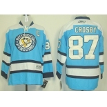 Pittsburgh Penguins #87 Sidney Crosby Light Blue Kids Jersey