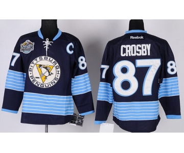 Pittsburgh Penguins #87 Sidney Crosby Navy Blue Third Jersey