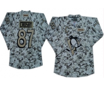 Pittsburgh Penguins #87 Sidney Crosby White Camo Jersey