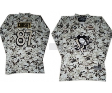 Pittsburgh Penguins #87 Sidney Crosby White Camo Kids Jersey