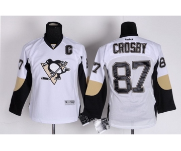 Pittsburgh Penguins #87 Sidney Crosby White Kids Jersey