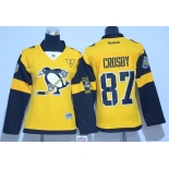 Women's Pittsburgh Penguins #87 Sidney Crosby Yellow 2017 Stadium Series Stitched NHL Reebok Hockey Jersey