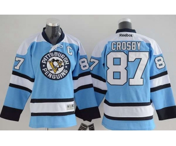 Youth Pittsburgh Penguins #87 Sidney Crosby Alternate Light Blue NHL Reebok Jersey