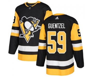 Adidas Pittsburgh Penguins #59 Jake Guentzel Black Home Authentic Stitched Youth NHL Jersey