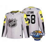 Men's Pittsburgh Penguins #58 Kris Letang Grey 2018 NHL All-Star Stitched Ice Hockey Jersey