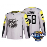 Men's Pittsburgh Penguins #58 Kris Letang Grey 2018 NHL All-Star Stitched Ice Hockey Jersey