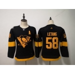 Penguins 58 Kris Letang Black Women 2019 NHL Stadium Series Adidas Jersey